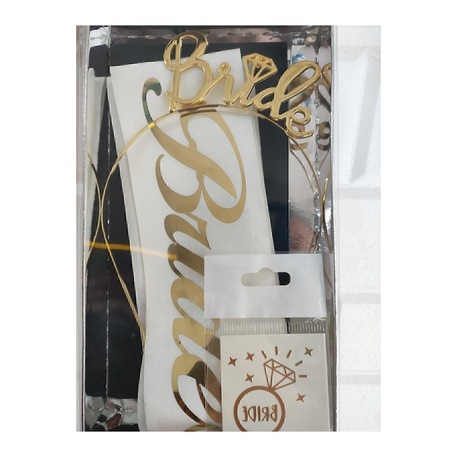 Gold Bride Taç -kuşak-dövme Seti Bride To Be