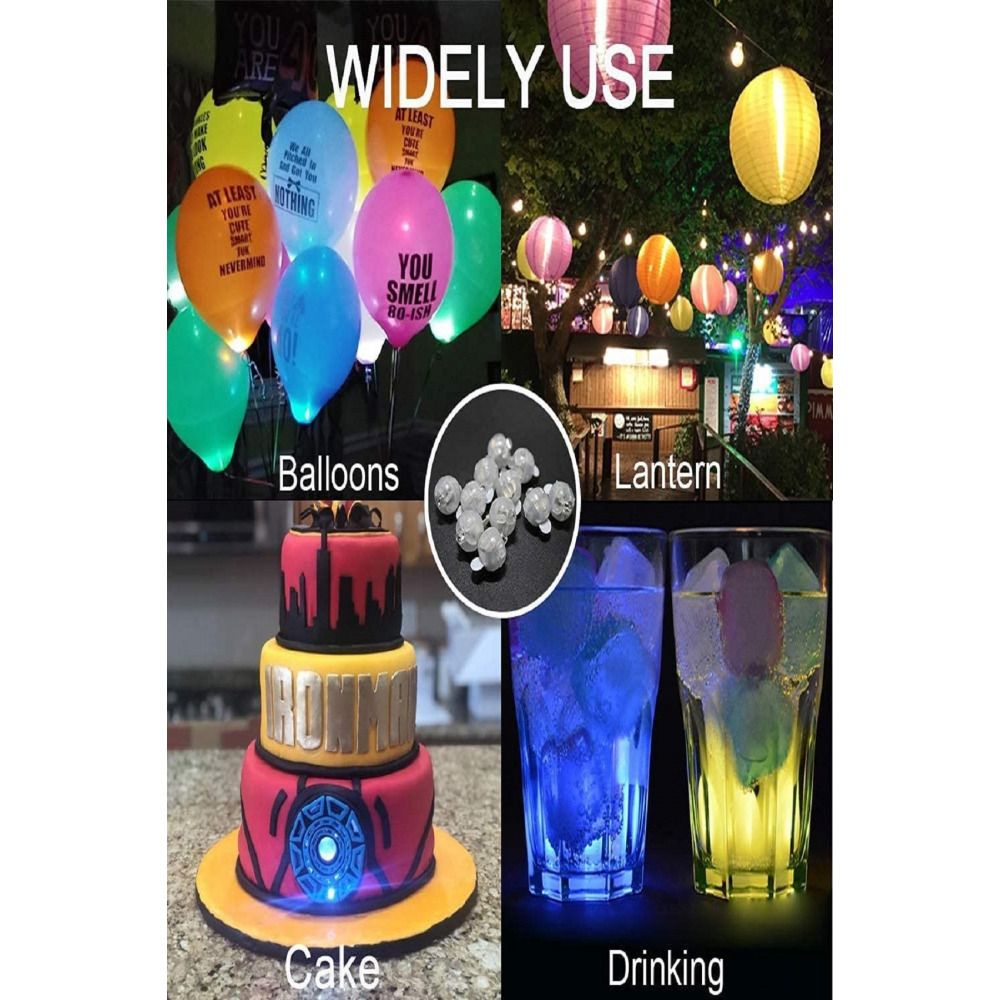 10 Karışık Işıklı Balon+10 Led Balon Işığı (Dilek Feneri Değil)