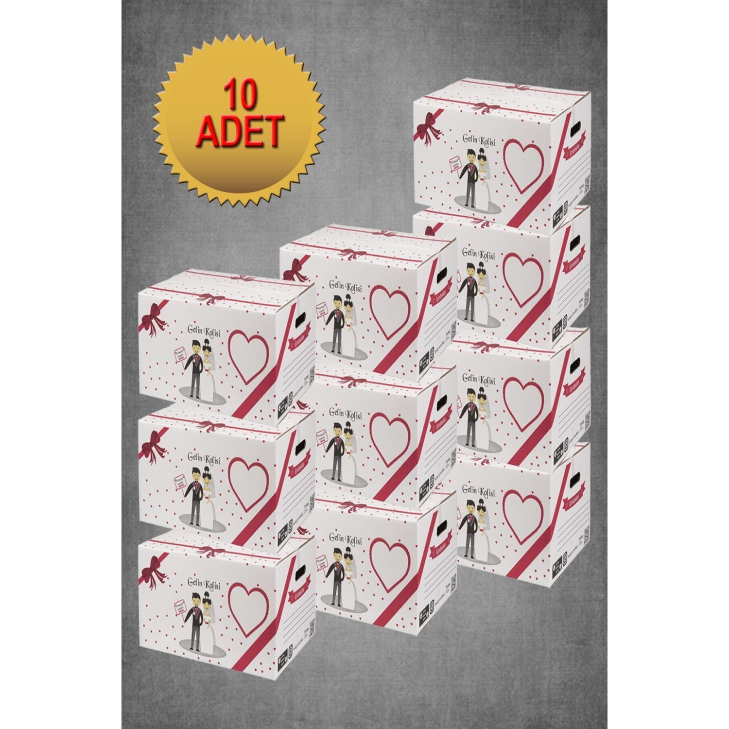 Standart Çeyiz Kolisi  En Kalın Büyük Ve Sağlam Zımba Dikişli 10 Adet Koli**