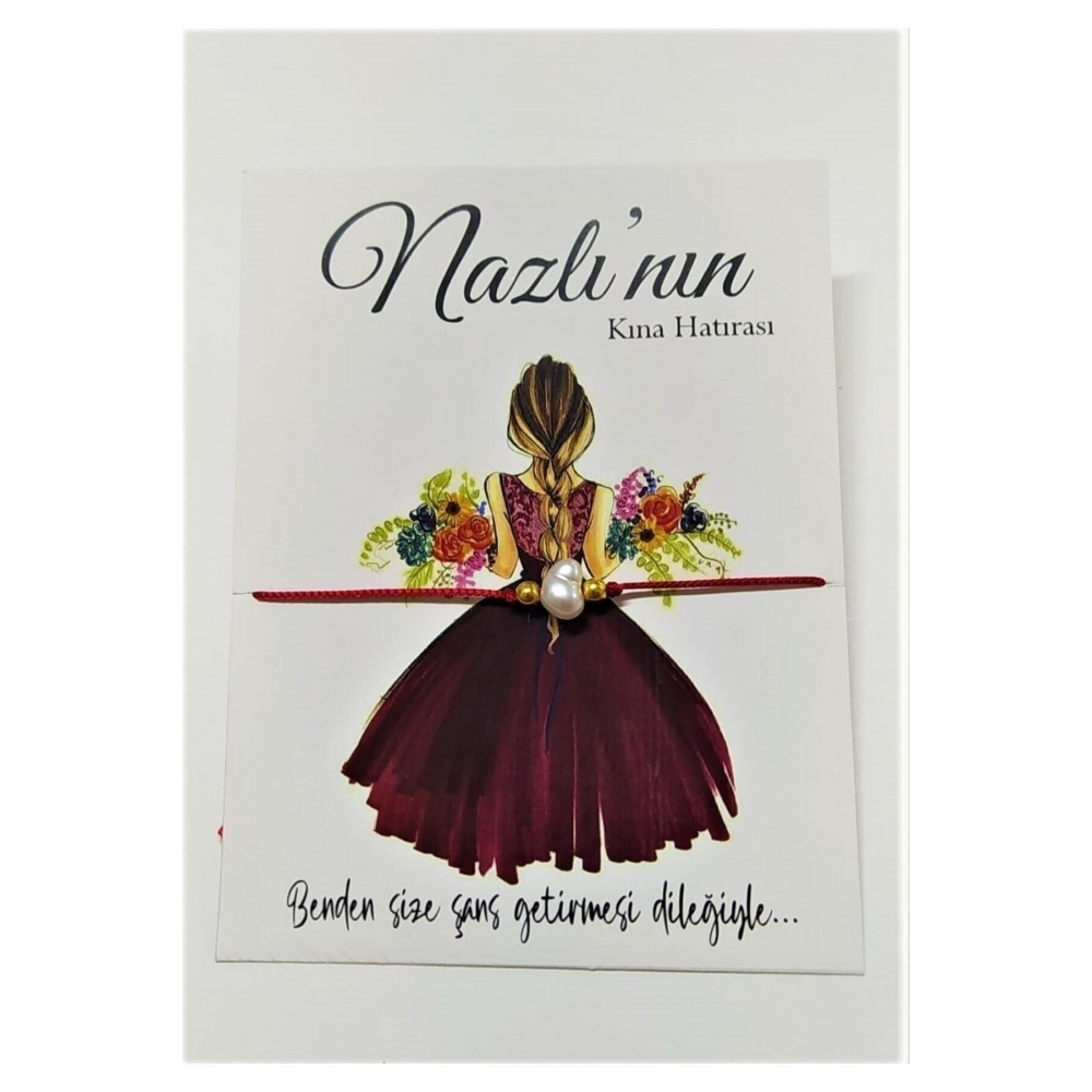 Kişiye Özel Isimli Şans Bilekliği Söz, Nişan, Kına, Nikah, Düğün Hediyesi 25 Adet
