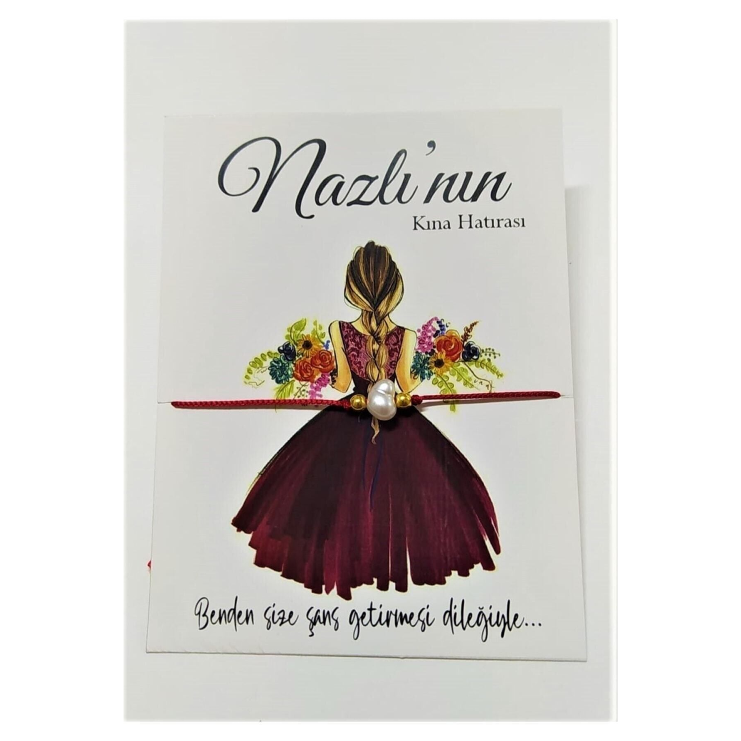 Kişiye Özel Isimli Şans Bilekliği Söz, Nişan, Kına, Nikah, Düğün Hediyesi 25 Adet