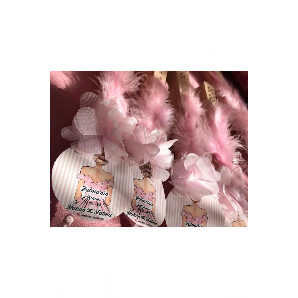 Kına Hediyeliği Ahşap Yelpaze Söz,nişan,kına 20 Adet