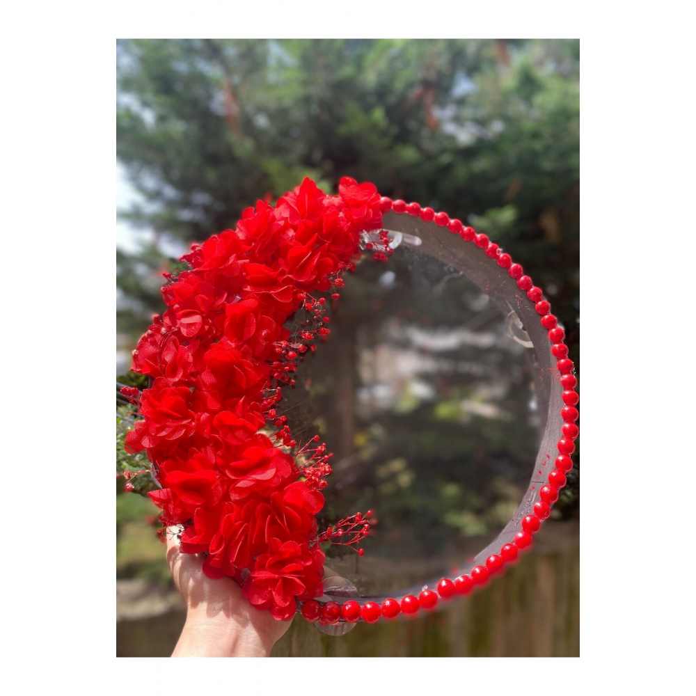 Tasarlanabilir Kırmızı Gelin Defi, Kına Gecesi İsimli Gelin Tefi