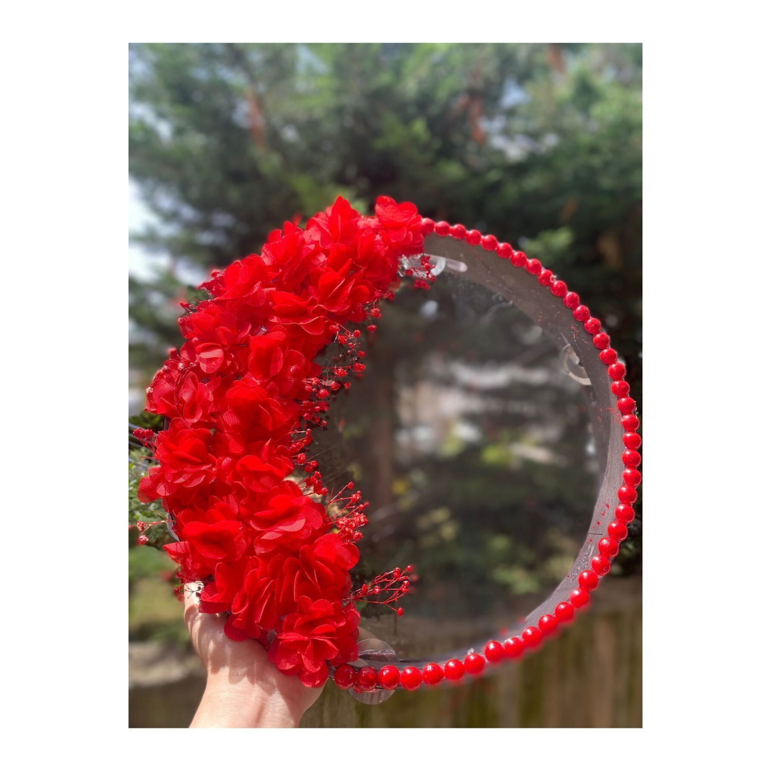 Tasarlanabilir Kırmızı Gelin Defi, Kına Gecesi İsimli Gelin Tefi