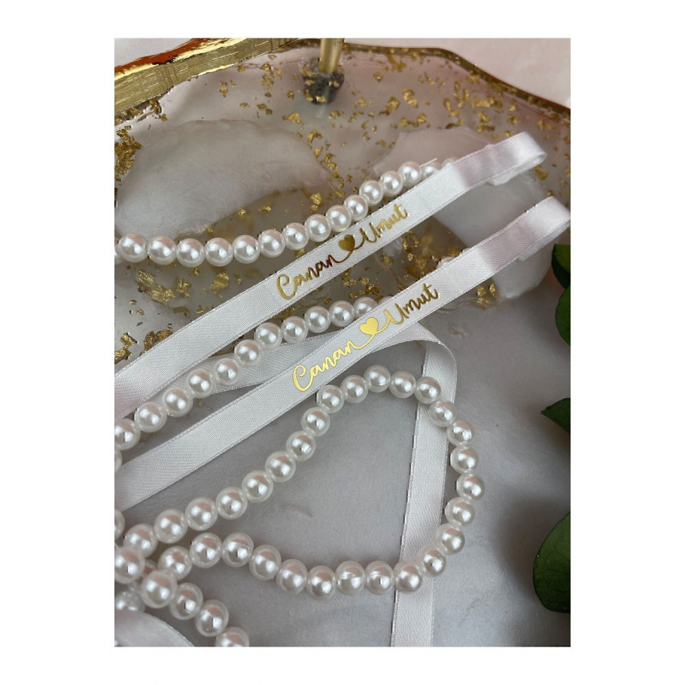 Incili Isimli Yüzük Kurdelesi Söz Kurdelesi Ve Nişan Kurdelesi Damat Kahvesi Peçete Hediyeli