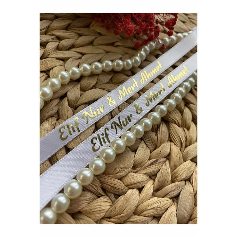 Incili Isimli Yüzük Kurdelesi Söz Ve Nişan Kurdelesi Damat Kahvesi Peçete Hediyeli
