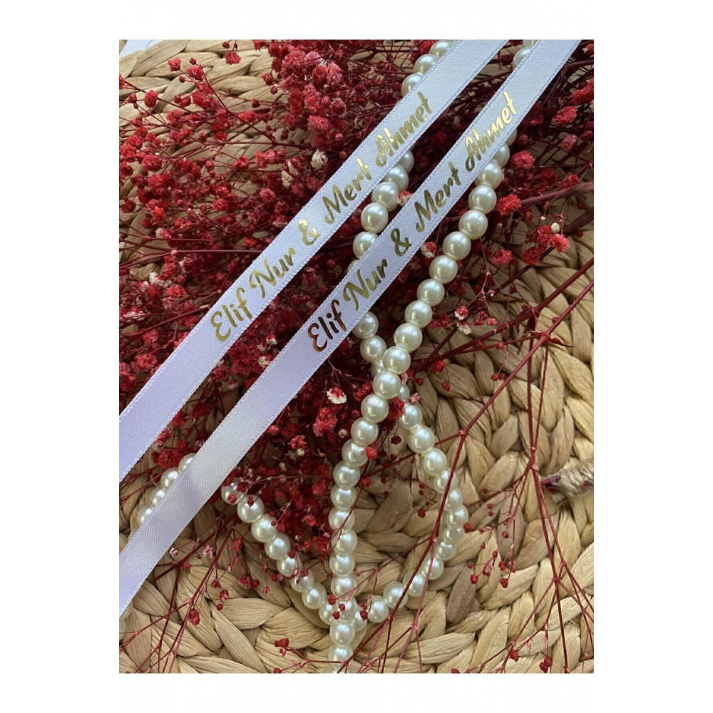 Incili Isimli Yüzük Kurdelesi Söz Ve Nişan Kurdelesi Damat Kahvesi Peçete Hediyeli