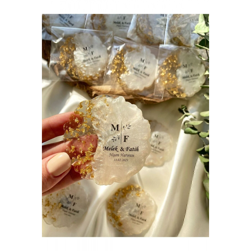 Epoksi Magnet 25 Adet Söz Nişan Nikah Düğün Kına Hediyelik Organizasyon