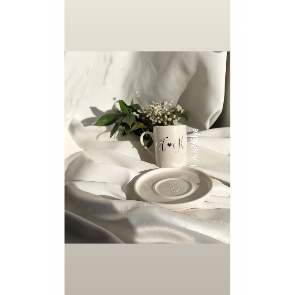 Kişiye Özel Gold Ve Gümüş Damat Kahvesi Fincanı