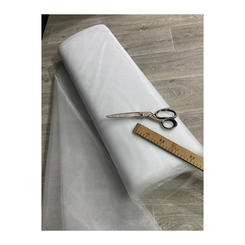 Beyaz Süsleme Tülü, Bohça Çeyiz Gelin Damat Söz Nişan Nikah Konvoy Kapı Valiz Hediye Süsü, 100x300cm