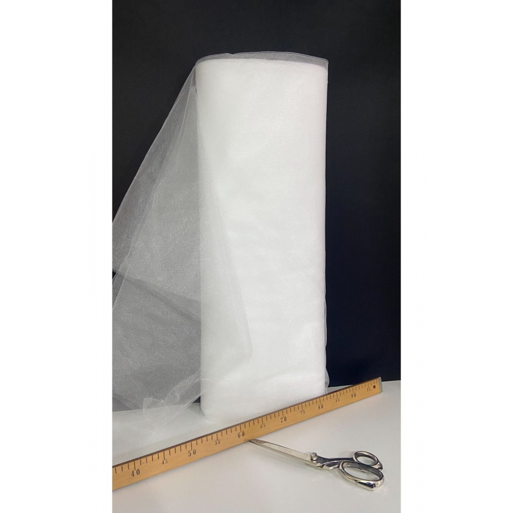 Beyaz Süsleme Tülü, Bohça Çeyiz Gelin Damat Söz Nişan Nikah Konvoy Kapı Valiz Hediye Süsü, 100x300cm