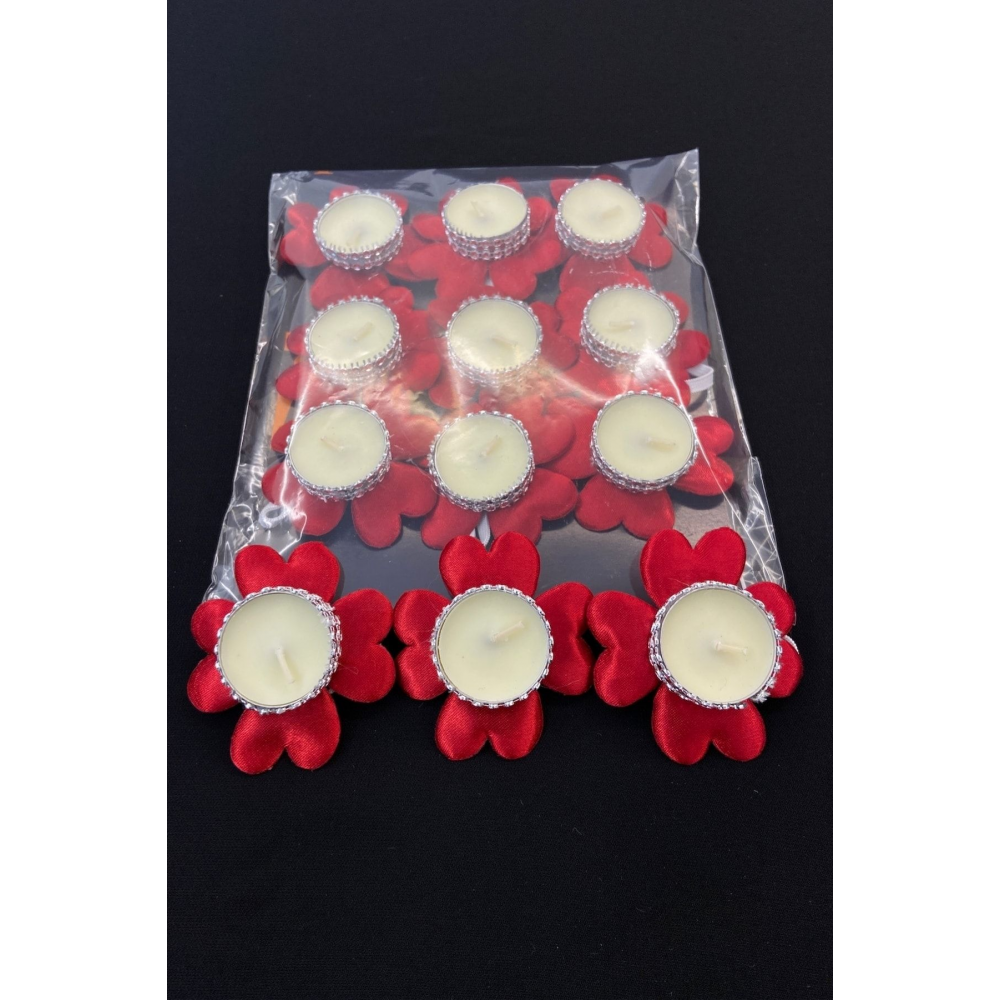 Kırmızı Nedime El Mumu 12 Adet Kına Gecesi