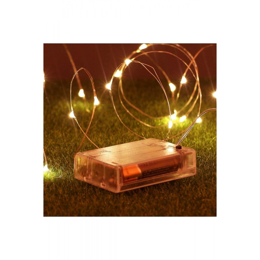 5 Metre Pilli Peri Dekor Işık Günışığı, Dekoratif Lamba Gün Işığı Yılbaşı Çam Ağacı Ev Süslemeli