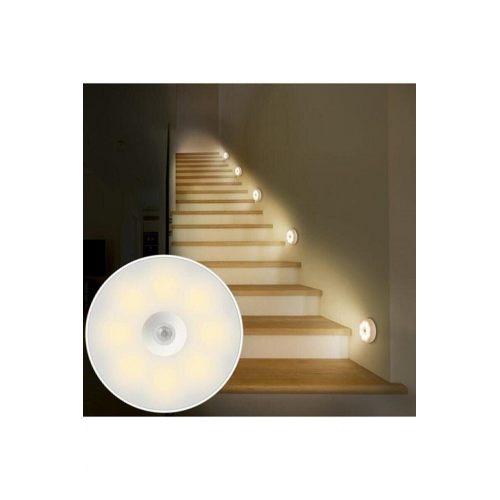 Hareket Sensörlü Usb Şarjlı Beyaz Led Işık Lamba (SENSÖRLÜ)