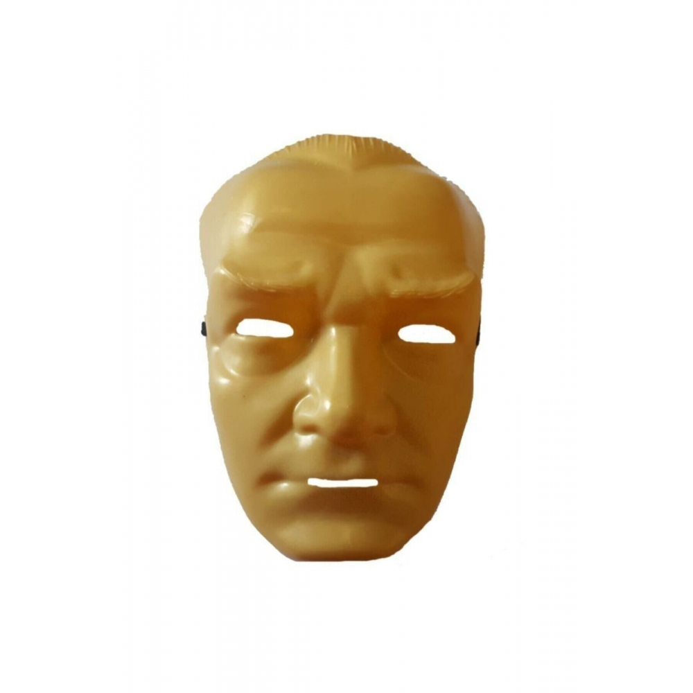 Altın Sarısı Renk Mustafa Kemal Atatürk Maskesi