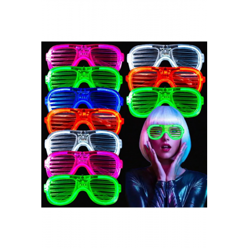 Parti Eğlence Gözlüğü 3 Modlu Işıklı Led Gözlük Beyaz