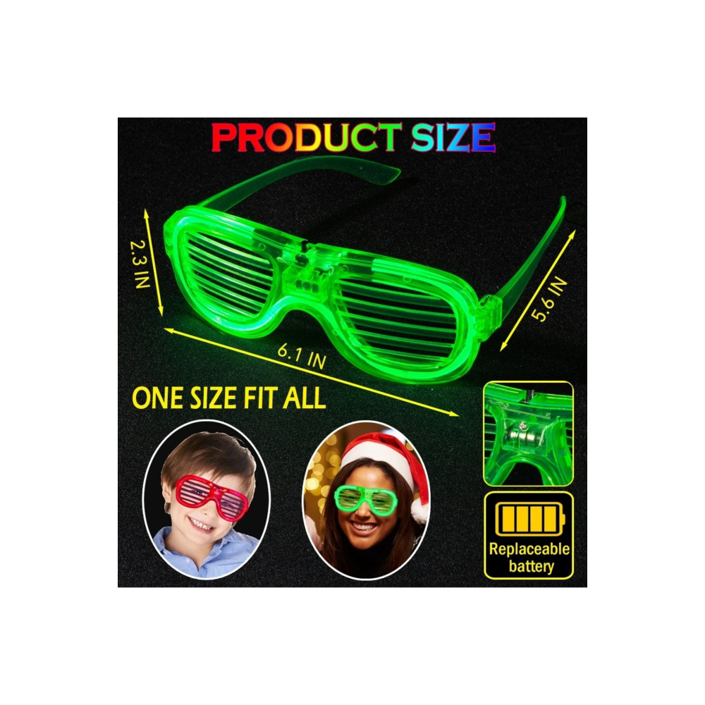 Parti Eğlence Gözlüğü 3 Modlu Işıklı Led Gözlük Beyaz