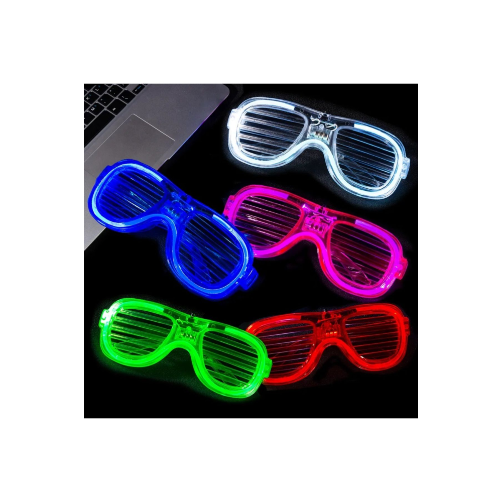 Parti Eğlence Gözlüğü 3 Modlu Işıklı Led Gözlük Beyaz