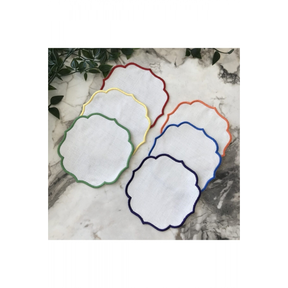 6'lı Sade Kokteyl Peçetesi | Renkli