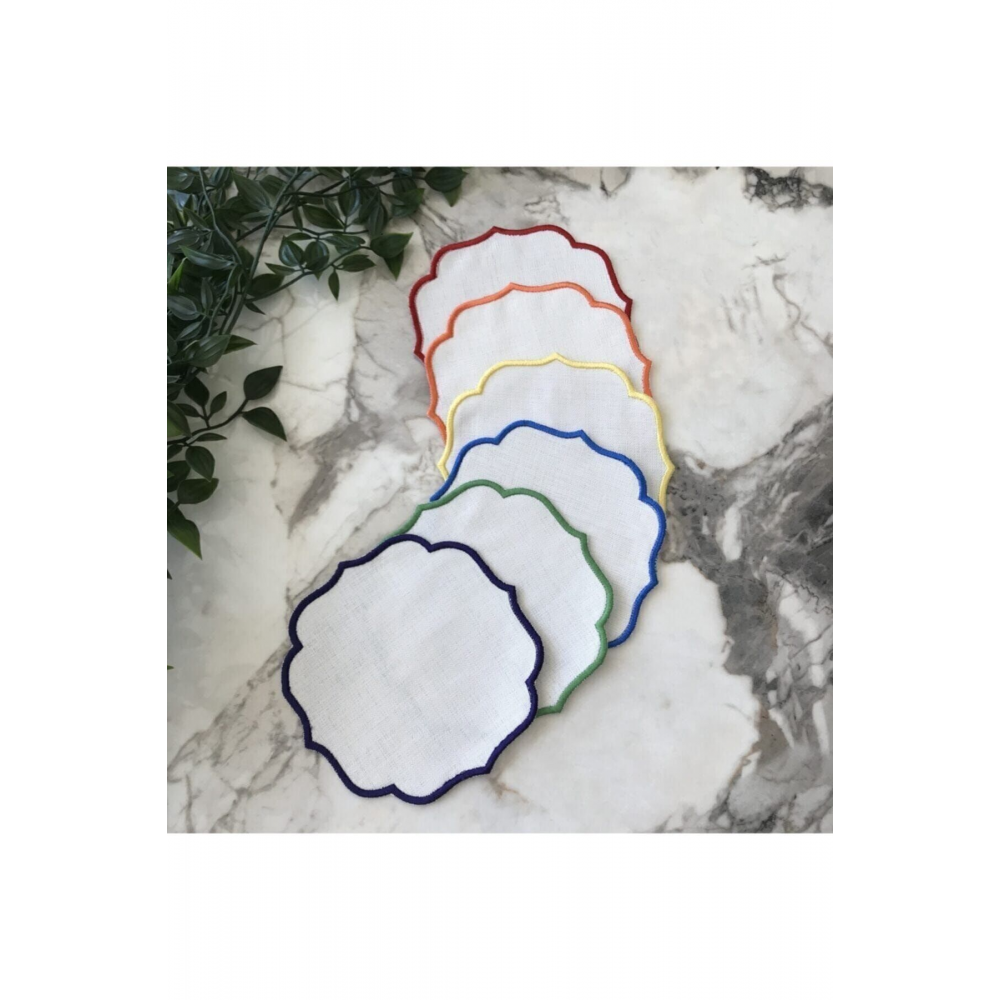 6'lı Sade Kokteyl Peçetesi | Renkli