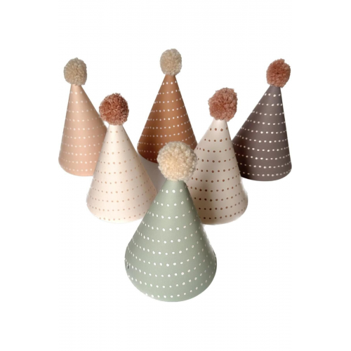 Pastel Renkli Parti Şapkası, 6 Farklı Pastel Renkli Şapka