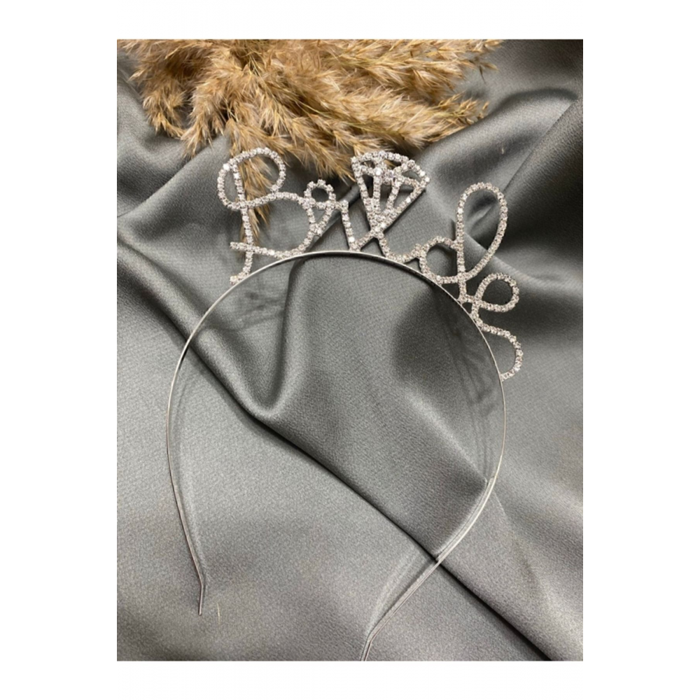 Bride Yazılı Kristal Taşlı Taç
