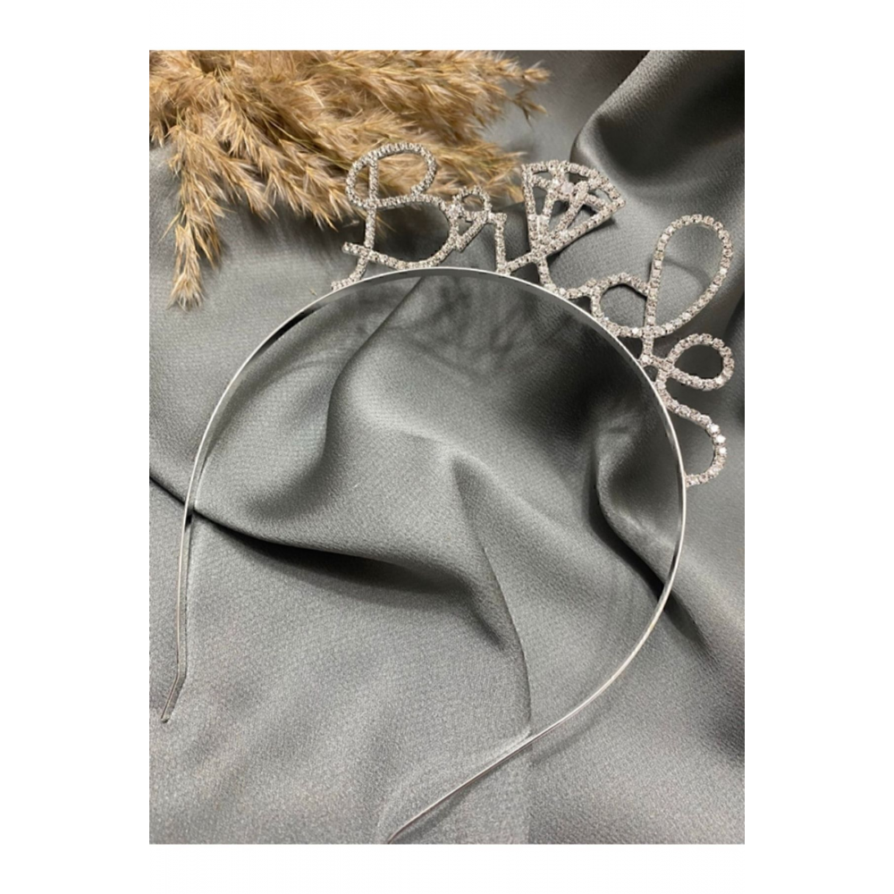Bride Yazılı Kristal Taşlı Taç