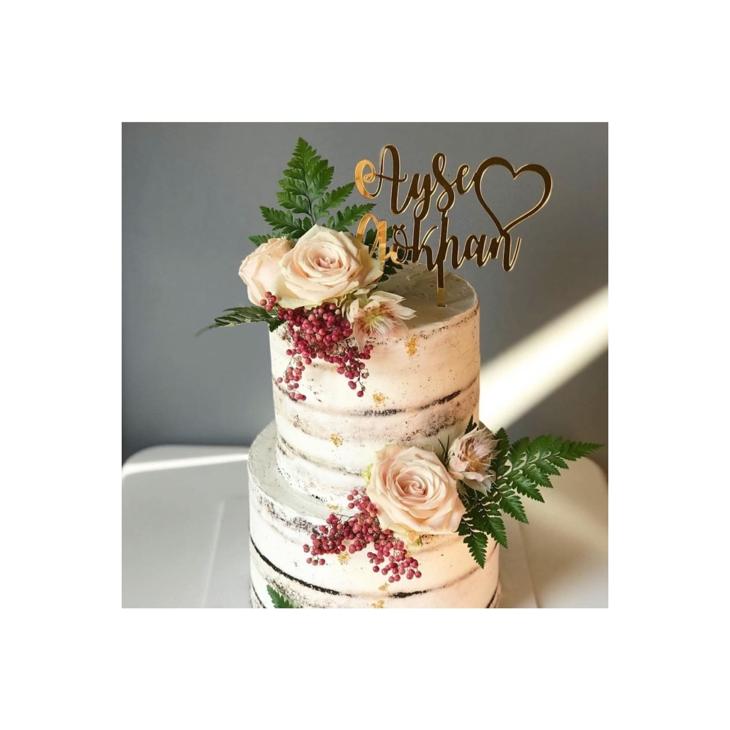 Pasta Çubuğu Kişiye Özel İsimli Pasta Süsü Söz-nişan-nikah Pleksi Ahşap