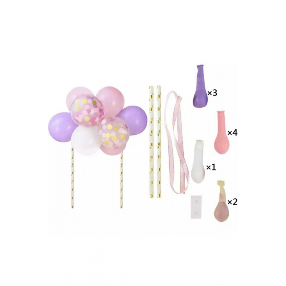 Pembe - Mor Balon Pasta Süsü