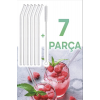 6 Parça Şeffaf Cam Eğimli Pipet Ve Temizleme Fırçası Kokteyl Sunum Pipetleri Yıkanabilir