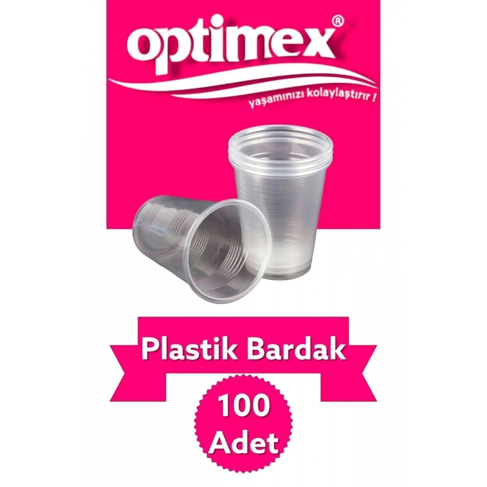 Plastik Büyük Bardak 100 Adet