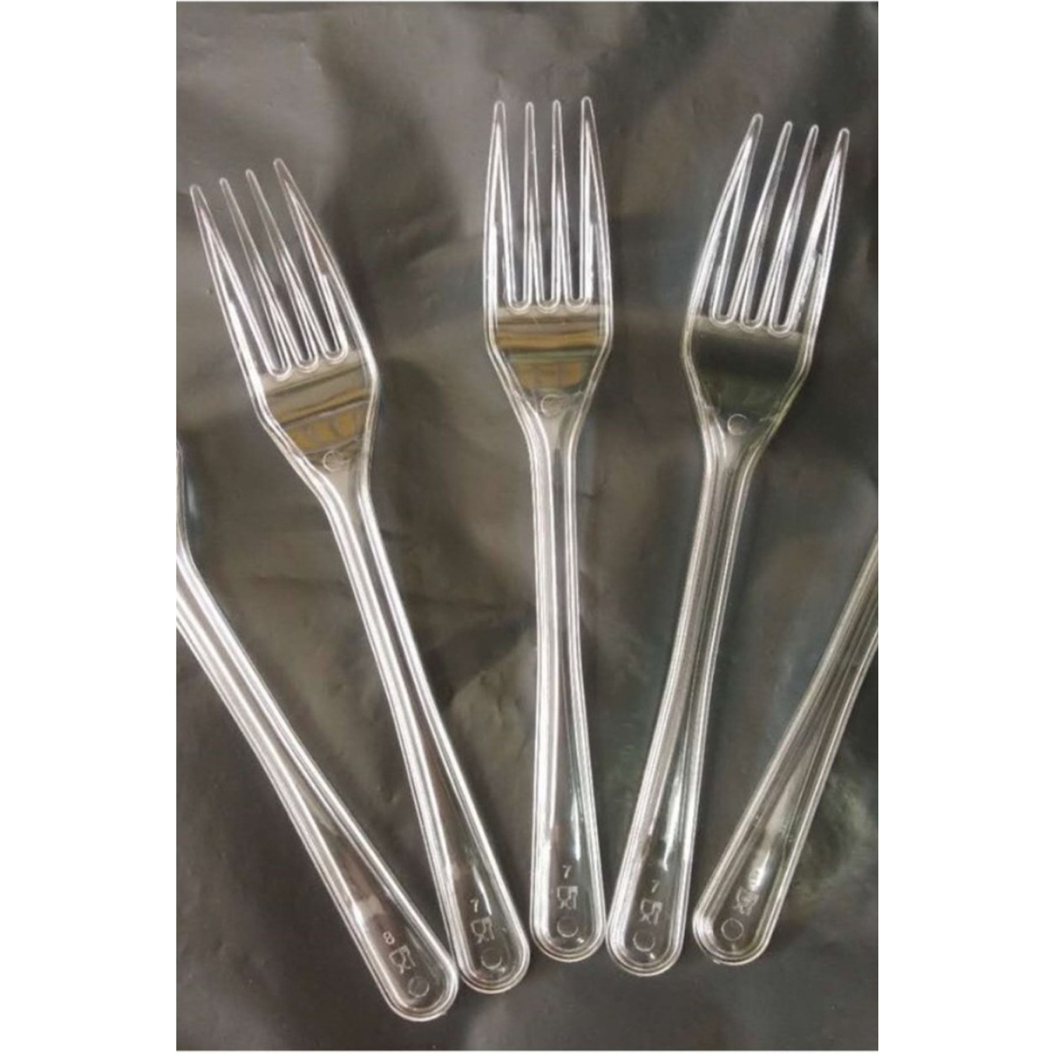 Sert Kalın Plastik Çatal 100 Adet 1. Kalite Lüks Şeffaf Çatal