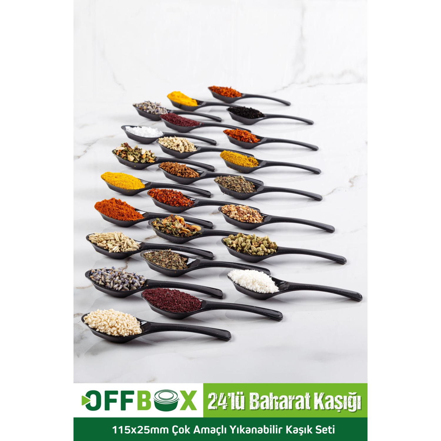 24 Adet Baharat Kaşığı Kahvaltılık Baharatlık Kaşığı Kaşık Seti BK-24