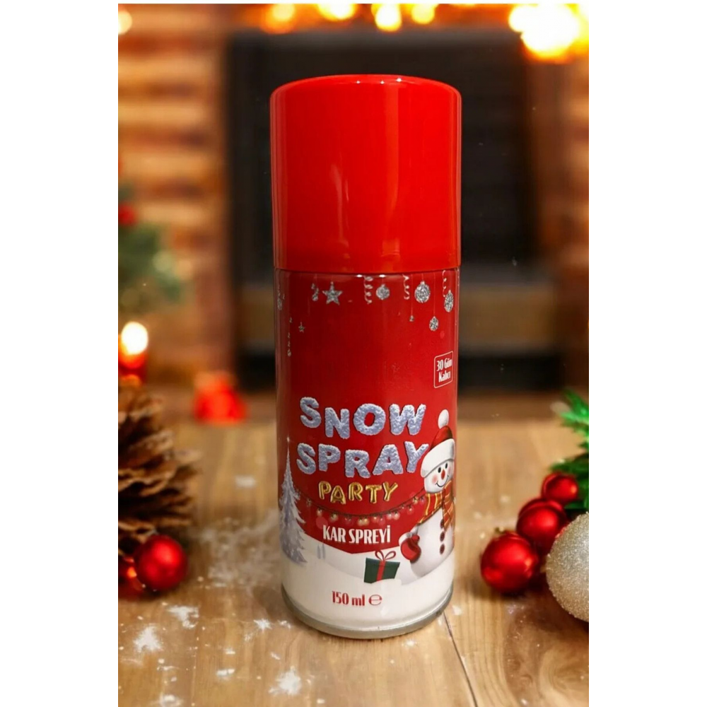 Kalıcı Kar Spreyi Köpüğü Erimeyen Cama Yazılan Yapay Yılbaşı Parti Köpük Yağdıran Sprey 150 Ml