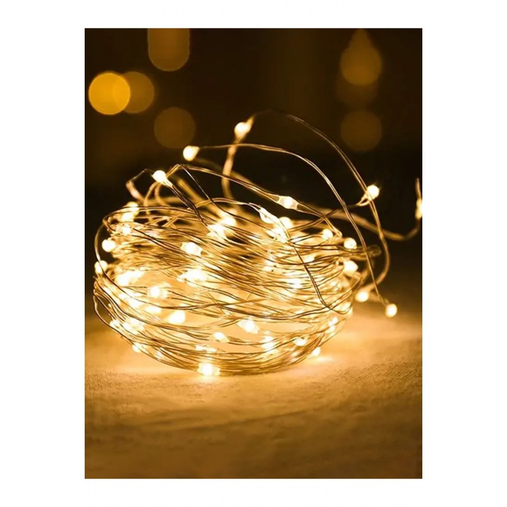 120 Cm Yılbaşı Çam Ağaç Seti 5 Metre Peri Ledli Ve Yılbaşı Süsleri Paketi Kar Spreyi