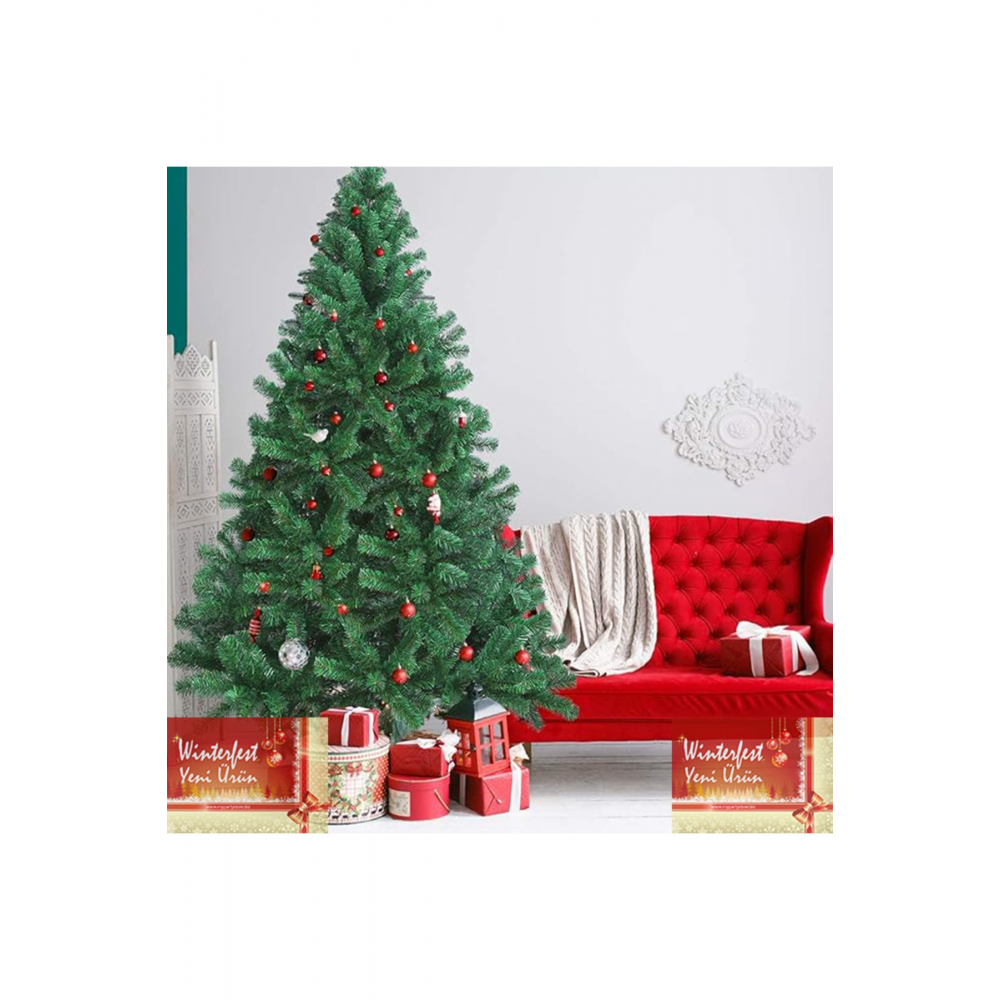 Yılbaşı Çam Ağacı 210 Cm 800 Gür Dallı Demir Ayaklı