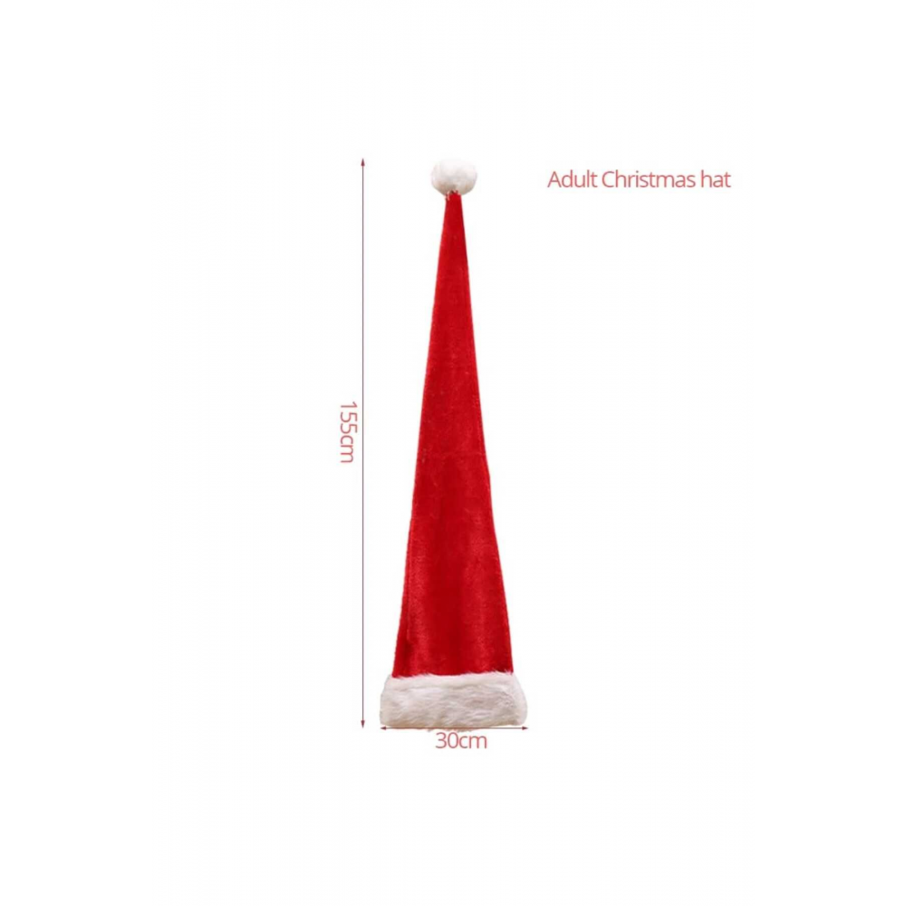 İthal Yüksek Kalite Kürklü Uzun Yılbaşı Şapkası