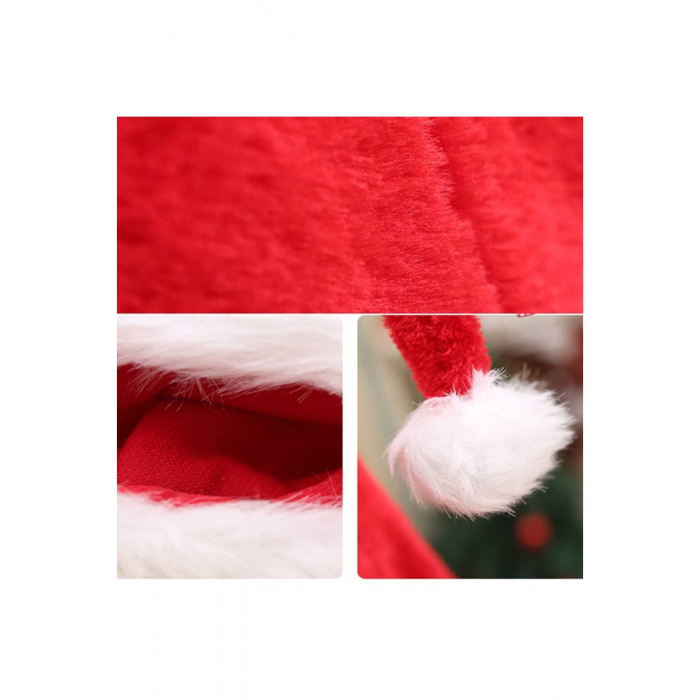 İthal Yüksek Kalite Kürklü Uzun Yılbaşı Şapkası