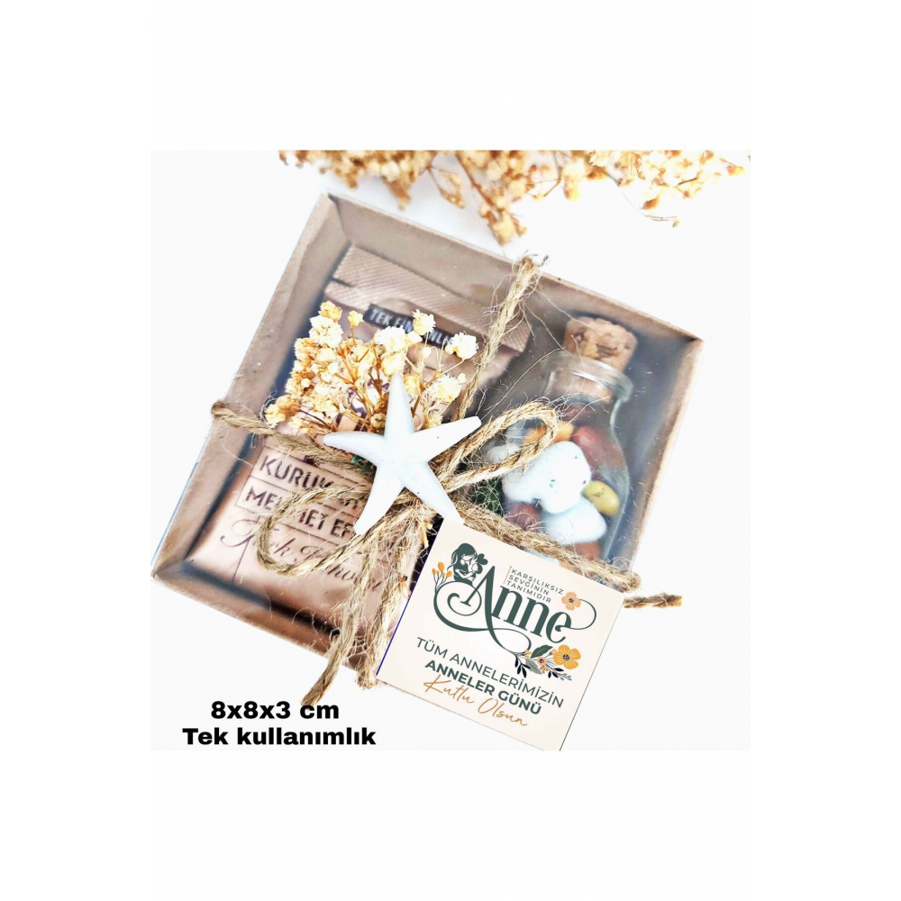 Anneler Günü Hediyelik Çikolata Kahve Kutusu 1 Adet Tek Kullanımlık
