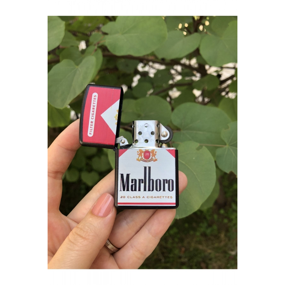 Marlboro - Benzinli Metal Çakmak Uv Baskı