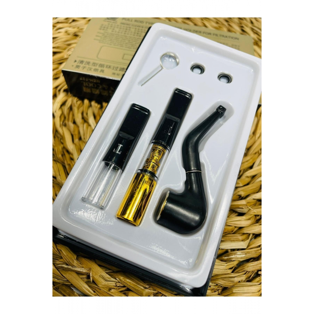 Mini Pipo Seti // 2 Adet Ağızlık Ve Ahşap Pipo