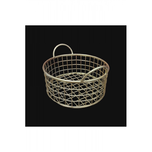 Yuvarlak Metal Çok Amaçlı Sevimli Ekmek Sepeti - GOLD