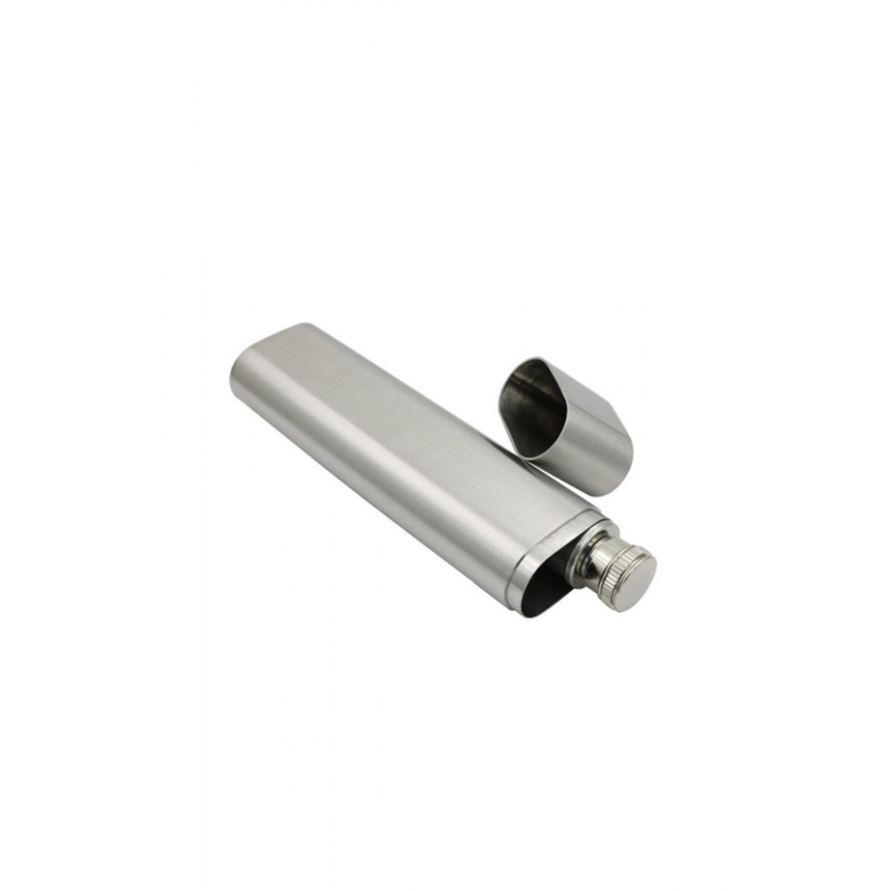 Çelik 2 Li Kapaklı Puro Kılıfı Ve Içki Matarası Hu32