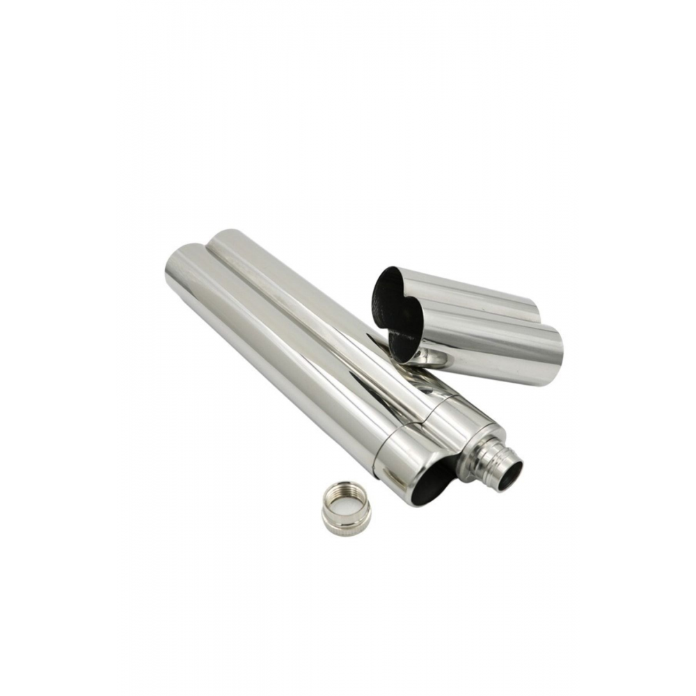 Çelik 2 Li Kapaklı Puro Kılıfı Ve Içki Matarası Ps01