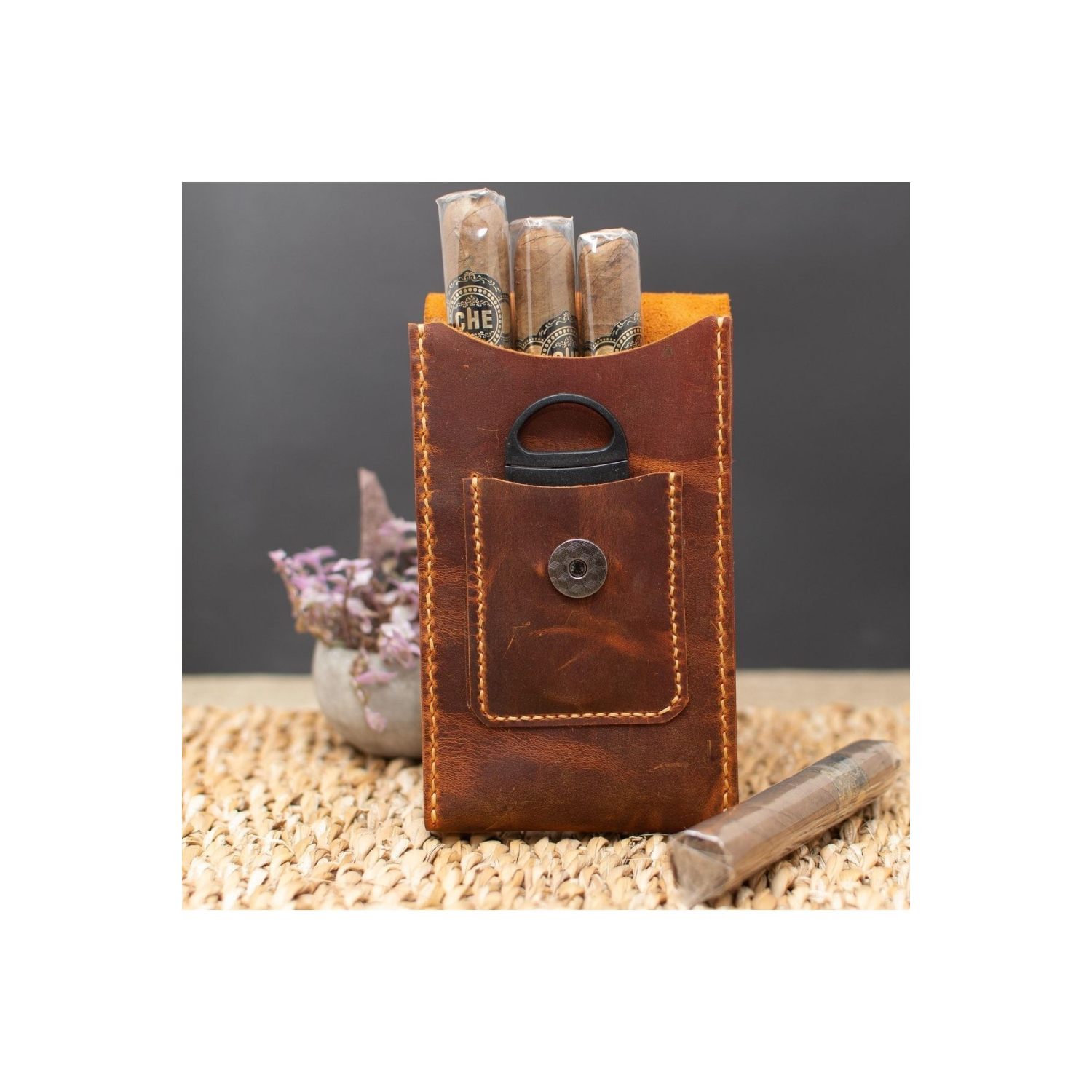 Hakiki Deri Puro Kılıfı Cigar Sleeve