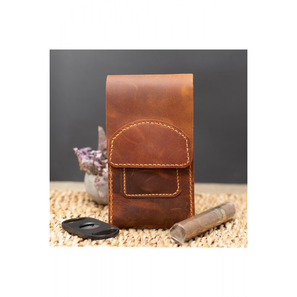Hakiki Deri Puro Kılıfı Cigar Sleeve