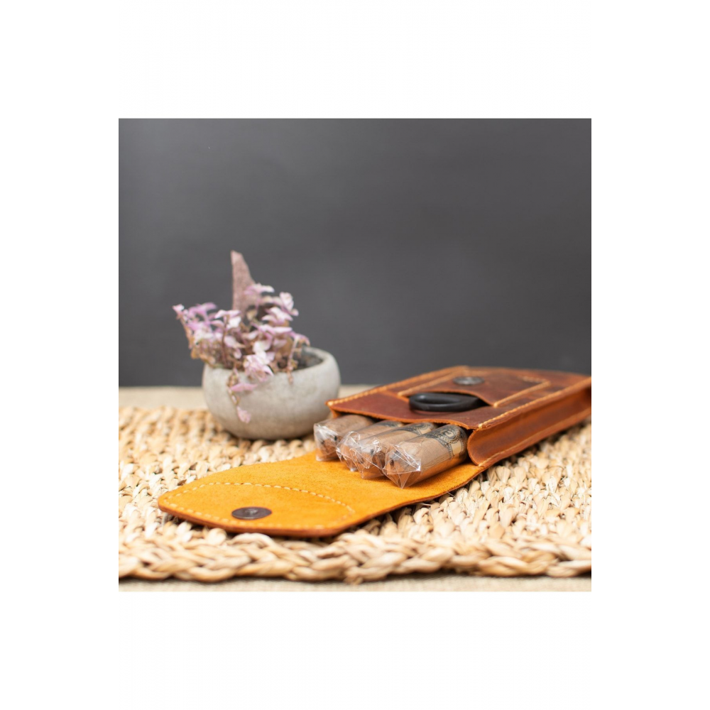 Hakiki Deri Puro Kılıfı Cigar Sleeve