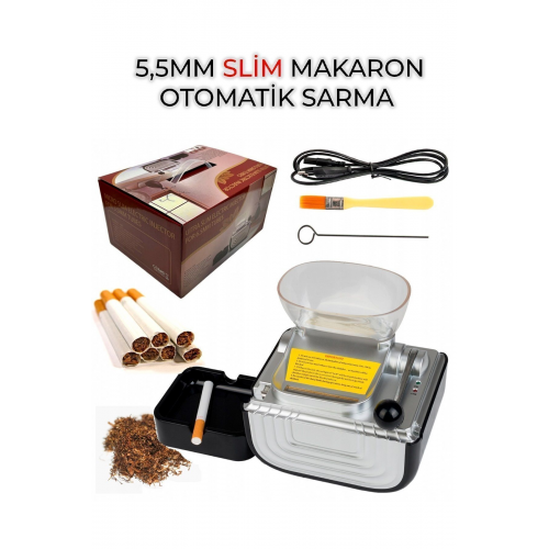 Profesyonel Elektrikli Kollu Slim 5,5 Mm Sigara Sarma Makinesi