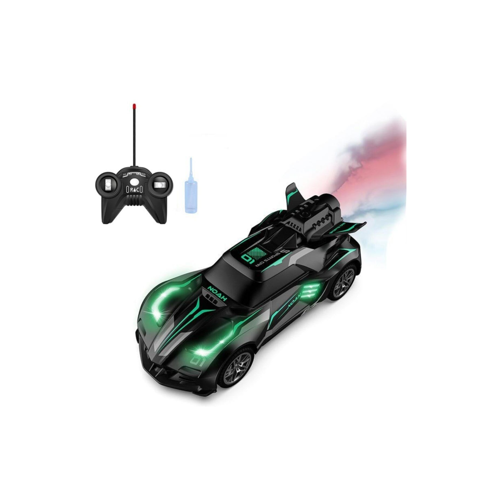Bn56 Uzaktan Kumandalı Şarjlı Duman Atan Oyuncak Araba 18 Cm Siyah Led Işıklı