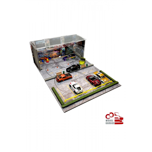 1/64 Ölçek Tokyo Garaj Araç Otoparkı Diorama Diecast Sergileme Standı Rafı Araba Garajı Oyuncak